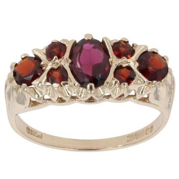 9ct Yellow Gold Garnet Dress Ring