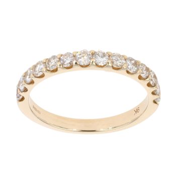 9ct Yellow Gold 0.80ct Diamond Half Eternity Ring