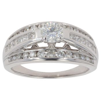 18ct White Gold 1.50ct Brilliant Cut Diamond Fancy Ring