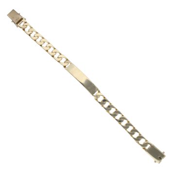 9ct Yellow Gold ID Curb Bracelet 8.5"