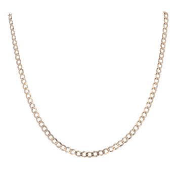 9ct Yellow Gold Curb Chain 18"