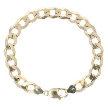 9ct Yellow Gold Curb Bracelet 8"