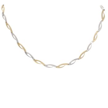 9ct Yellow and White Gold Fancy Chain 16"