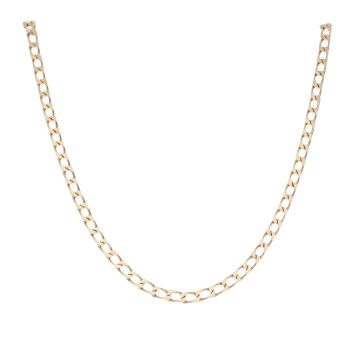 9ct Yellow Gold Square Link Curb Chain 22"