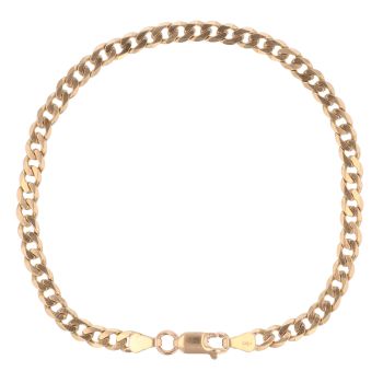 9ct Yellow Gold Curb Bracelet 8"