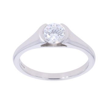 Platinum 0.70ct Brilliant Cut Diamond Solitaire Ring