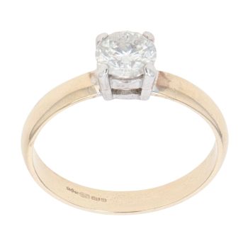 9ct Yellow Gold 0.75ct Brilliant Cut Diamond Solitaire Ring