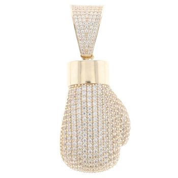 9ct Yellow Gold Cubic Zirconia Boxing Glove Pendant