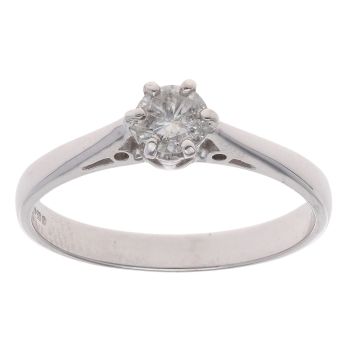 18ct White Gold 0.33ct Diamond Solitaire Ring
