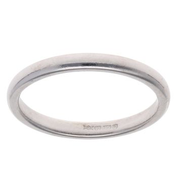 18ct White Gold Wedding Band 2.1mm