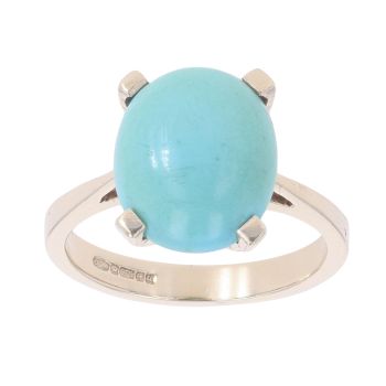 9ct Yellow Gold Turquoise Single Stone Ring