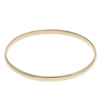 9ct Yellow Gold Plain Bangle