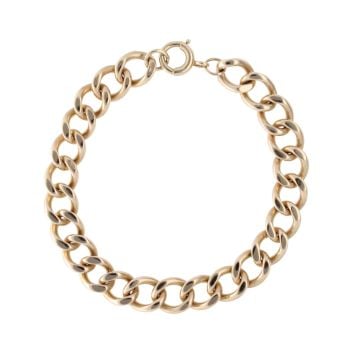 9ct Yellow Gold Curb Bracelet 8"