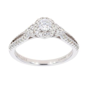 Vera Wang 18ct White Gold 0.69ct Diamond Solitaire Ring