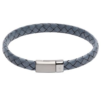 Blue Leather Bracelet