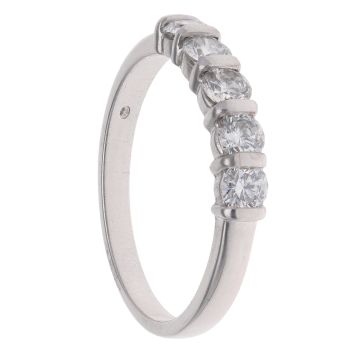 18ct White Gold 1.40ct Brilliant Cut Diamond Five Stone Ring