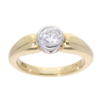 18ct Yellow Gold 0.50ct Diamond Solitaire Ring