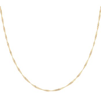 22ct Yellow Gold Disco Twist Chain 18"