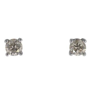 18ct White Gold 1.07ct Brilliant Cut Diamond Earrings