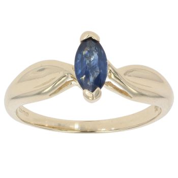 9ct Yellow Gold Sapphire Solitaire Ring