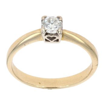18ct Yellow Gold 0.33ct Diamond Solitaire Ring