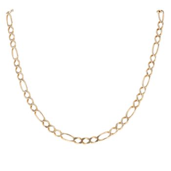 9ct Yellow Gold Figaro Chain 22"