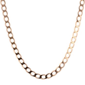 9ct Yellow Gold Curb Chain 22"