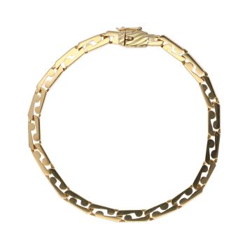 14ct Yellow Gold Fancy Bracelet 8"