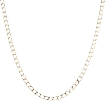 9ct Yellow Gold Square Curb Chain 18"