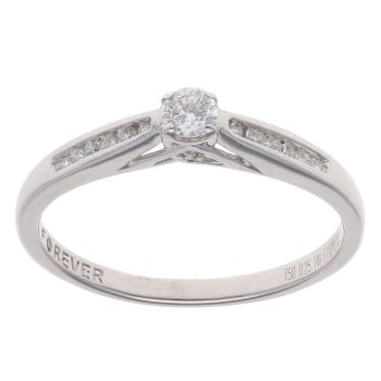 18ct White Gold 0.25ct Brilliant Cut Diamond Solitaire Ring