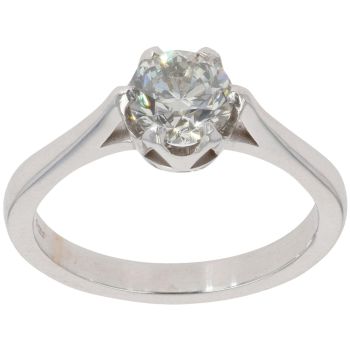 18ct White Gold 1.00ct Brilliant Cut Diamond Solitaire Ring