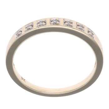 9ct Yellow Gold 0.05ct Diamond Eternity Ring