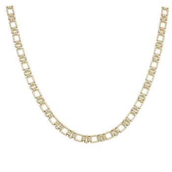 9ct Yellow Gold Square Link Chain 18"