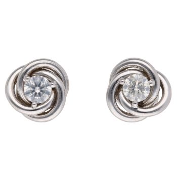 9ct White Gold 0.60ct Diamond Stud Earrings