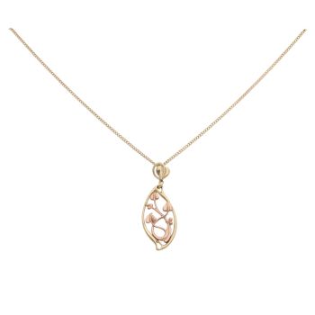 9ct Yellow and Rose Gold Clogau Vine Of Life Pendant and Chain 18"