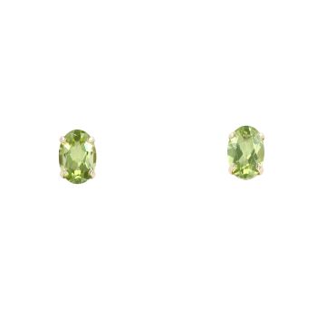 9ct Yellow Gold Peridot Stud Earrings