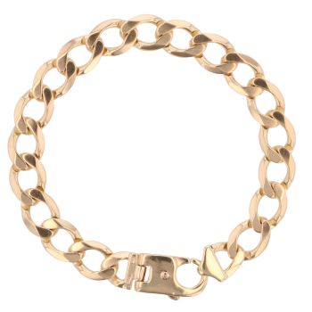 9ct Yellow Gold Curb Bracelet 8.5"