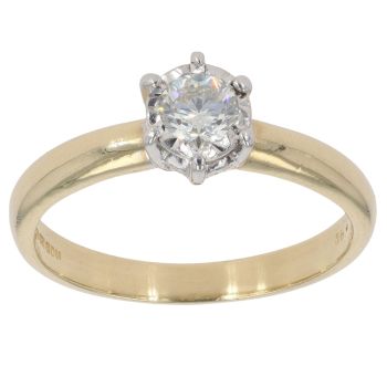 18ct Yellow Gold 0.40ct Brilliant Cut Diamond Solitaire Ring