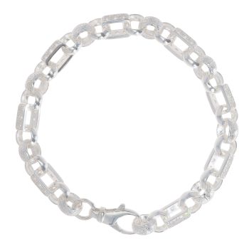Silver Belcher Bracelet 9" By Icesia