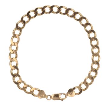 9ct Yellow Gold Curb Bracelet 8.5"