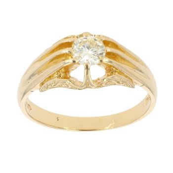 18ct Yellow Gold 0.50ct Diamond Signet Ring