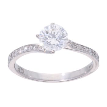 18ct White Gold 0.90ct Diamond Solitaire Ring