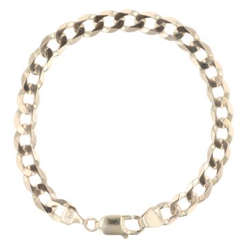 9ct Yellow Gold Curb Bracelet 8"