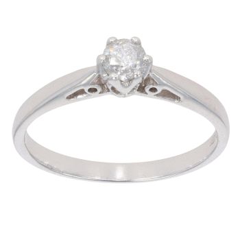 9ct White Gold 0.25ct Diamond Solitaire Ring