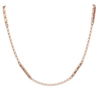 9ct Rose Gold Belcher And Bar Chain 32"