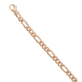 9ct Yellow Gold Figaro Bracelet 9"