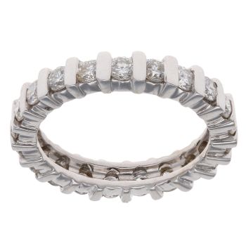 18ct White Gold 1.49ct Diamond Full Eternity Ring