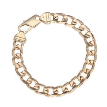 9ct Yellow Gold Curb Bracelet 8.5"
