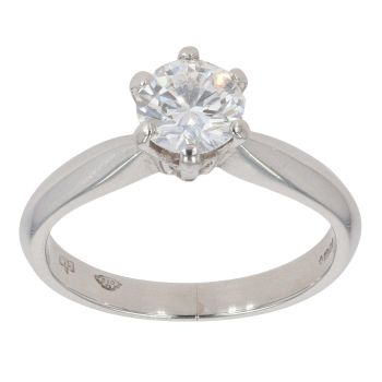 Platinum 0.60ct Brilliant Cut Diamond Solitaire Ring