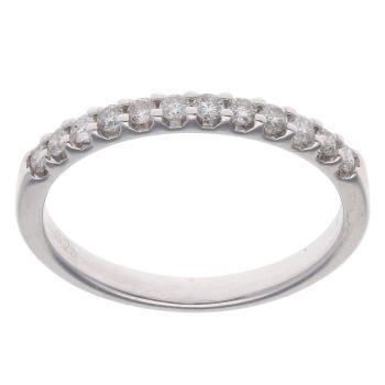 9ct White Gold 0.25ct Brilliant Cut Diamond Half Eternity Ring